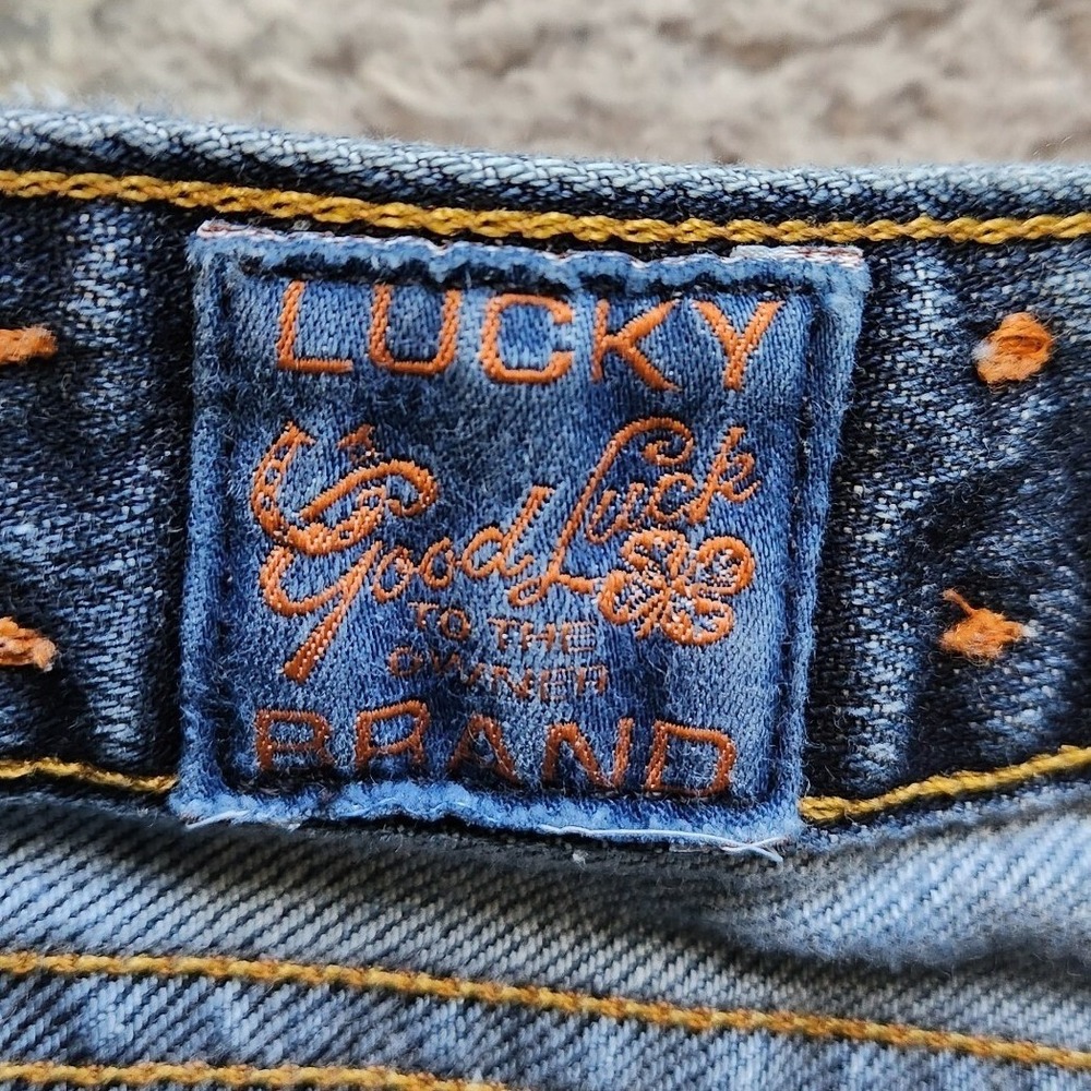 Lucky Brand Jeans Women's 12 Blue Denim Cotton Stretch Straight‎ Leg Made in USA - Picture 9 of 12